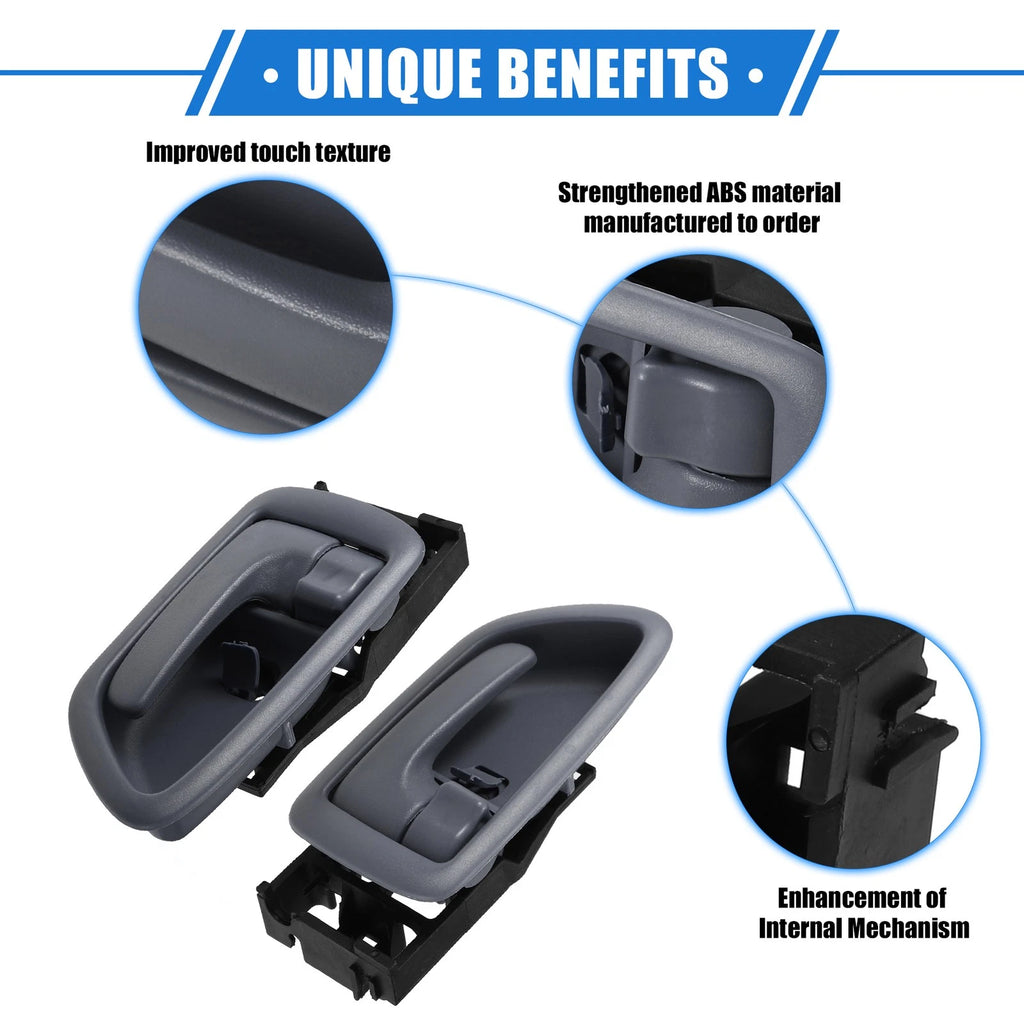2 Pcs Interior Door Handle Replacement for Toyota Sequoia (2004–2007) Gray