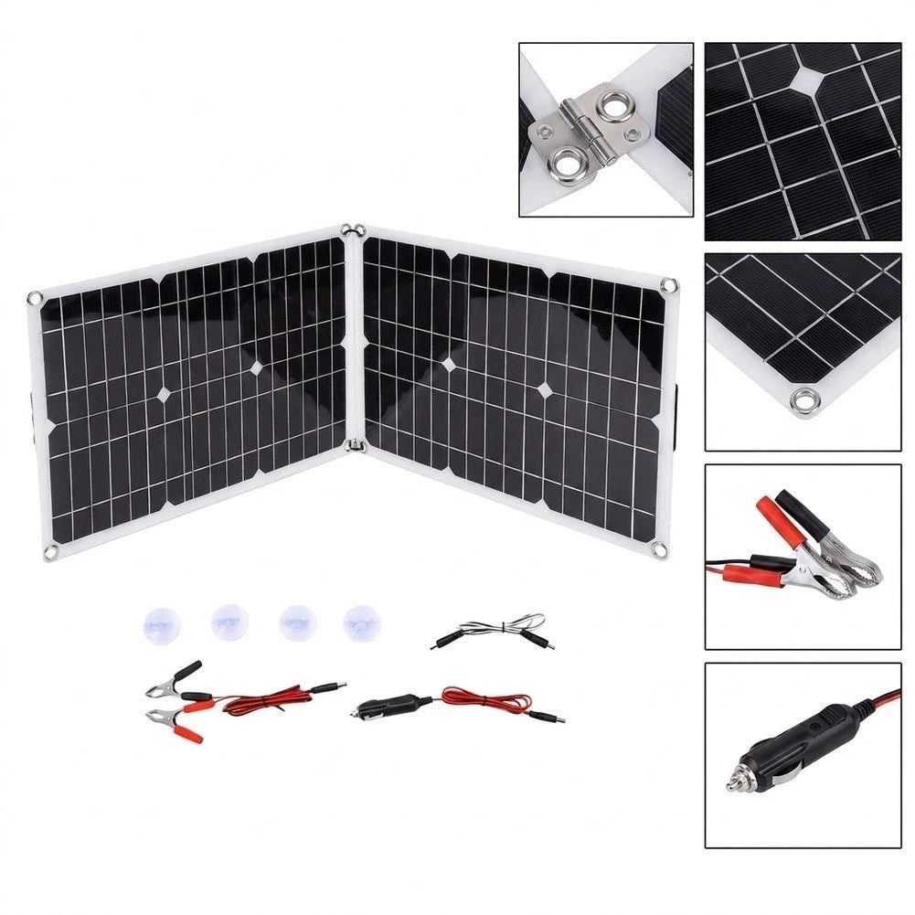 2X 40W Flexible Folding Solar Panel Monocrystalline Polycrystalline