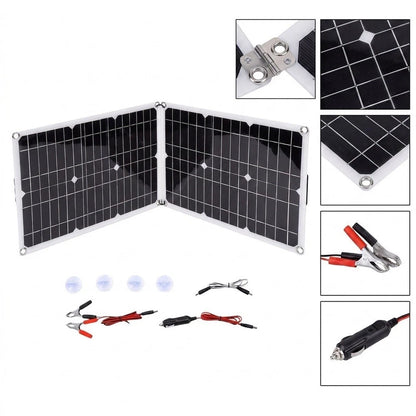 2X 40W Flexible Folding Solar Panel Monocrystalline Polycrystalline