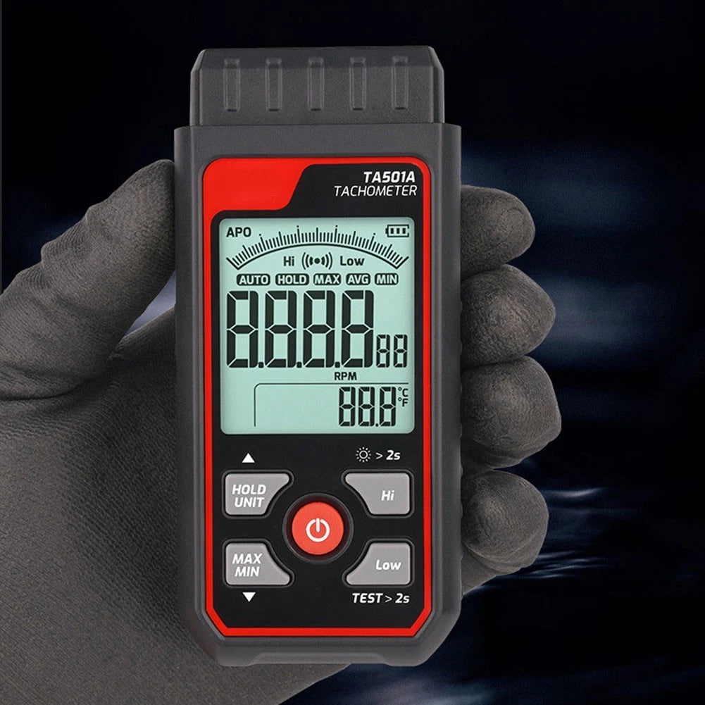 Digital Tachometer for Automotive (Battery Powered, Customizable Alarms)