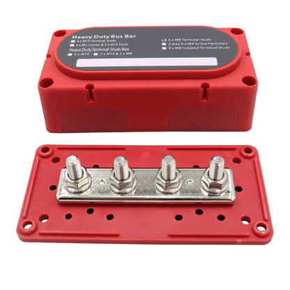 4-Way Terminal Block Busbar with M10 & M8 Studs for RV Automobiles