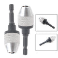 1/4'' Hex Shank Keyless Drill Bit Chuck Adapter Converter 1.2-7.0mm
