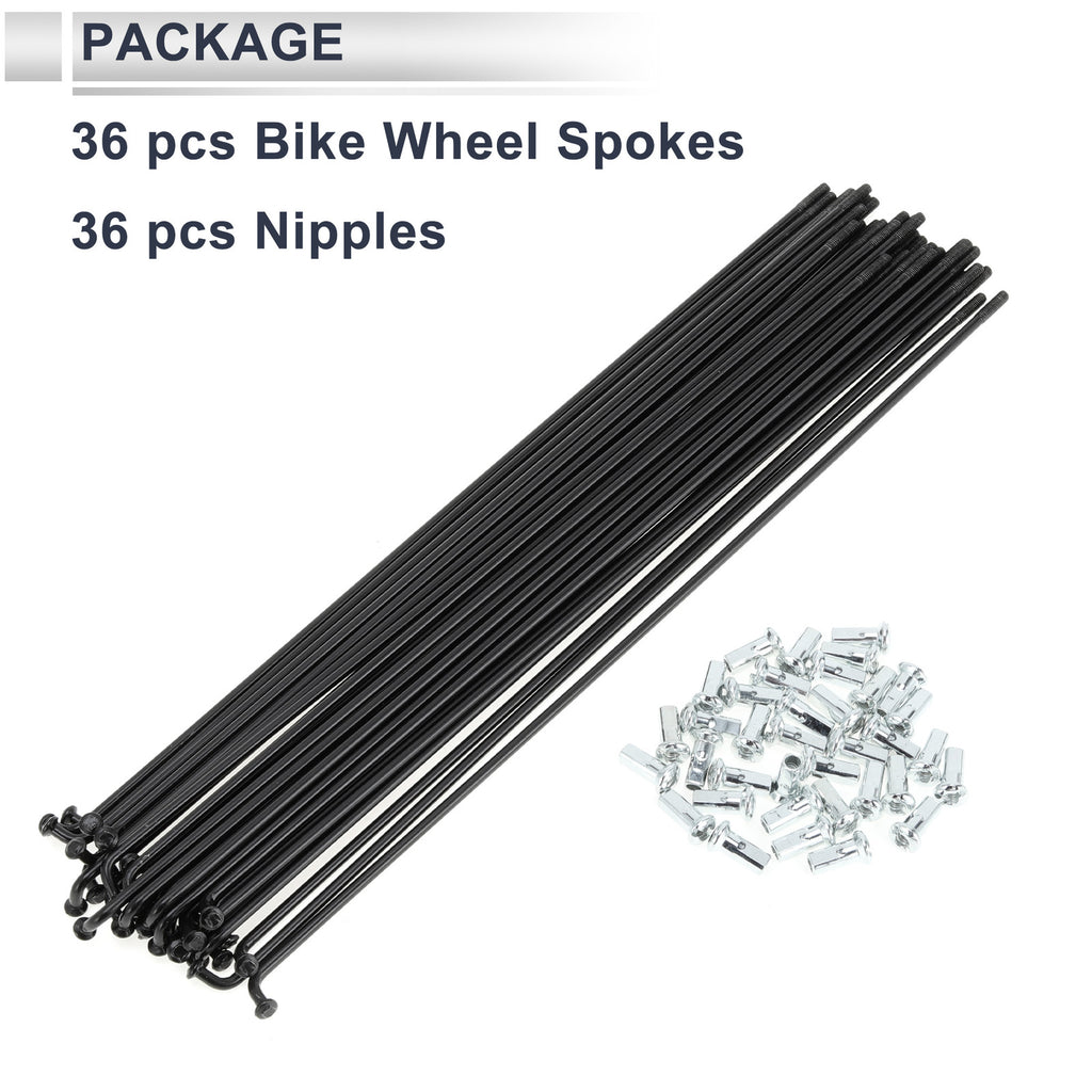 Bicycle Spokes Nipple Set 12G 237mm Carbon Steel for Universal Use (All)