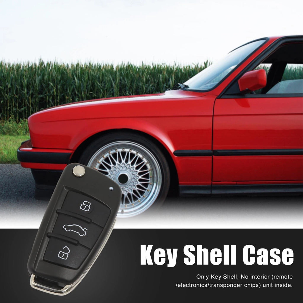 Replacement Key Fob Shell Case for Audi A3 A4 A6 Q7 TT 3 Button (OEM)