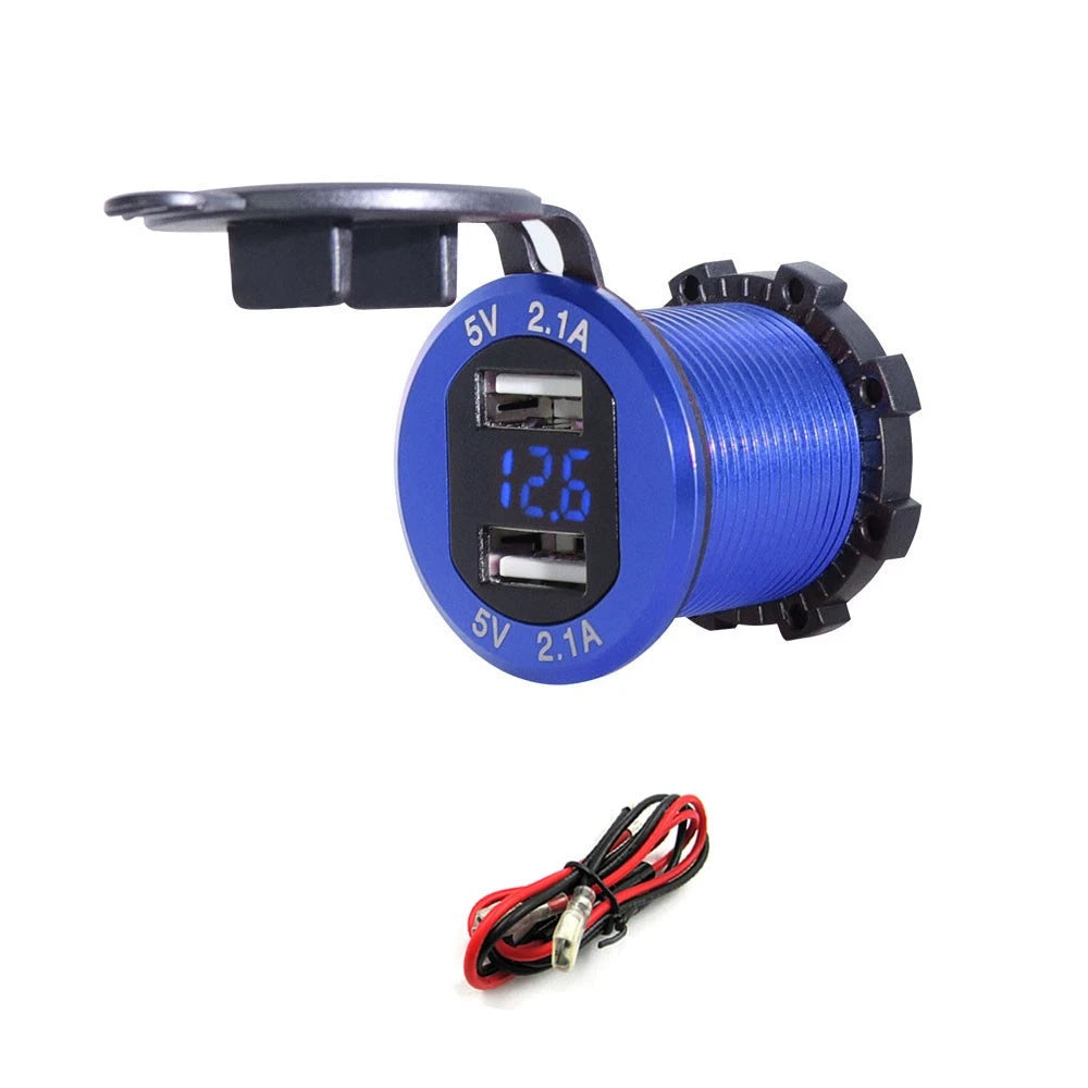 Dual USB Phone Charger for Car (12-24V) - 4.2A Cigarette Lighter Socket