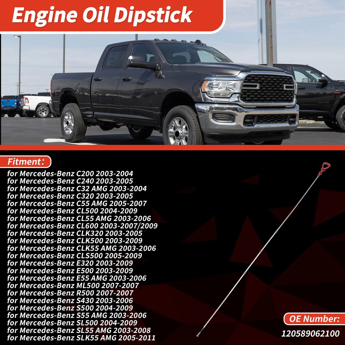 Oil Dipstick Replacement for Mercedes-Benz C200 (2003–2004)