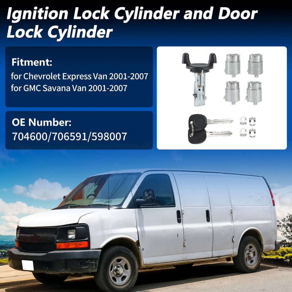 Ignition Lock Cylinder and Door Lock Replacement for Chevrolet Express (2010–2023)