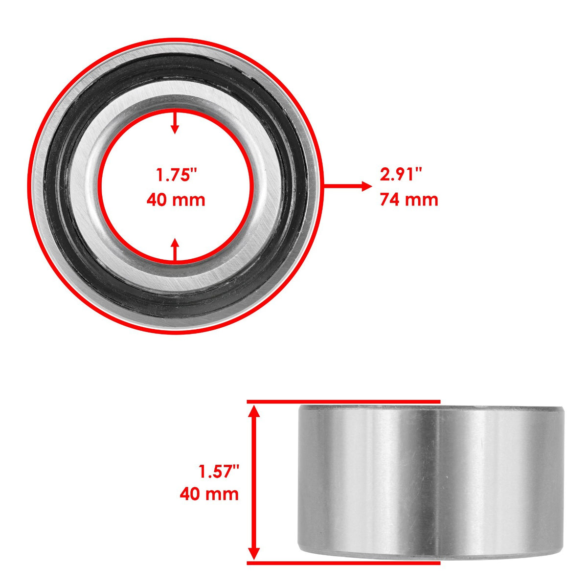 Rear Wheel Bearings Replacement for Club Car Carryall 295 1500 1700 XRT 1500 (2005–2015)