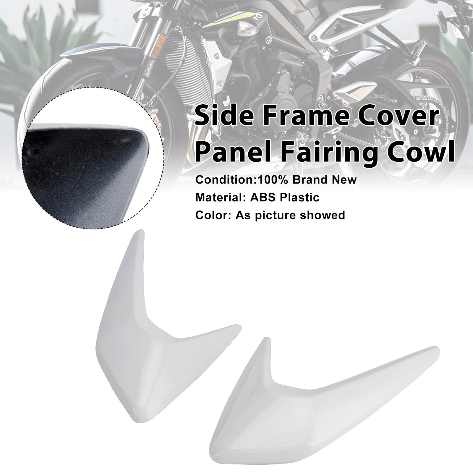 Side Frame Cover Panel for Triumph Street Triple 765 R/RS (2020–2022) White A0