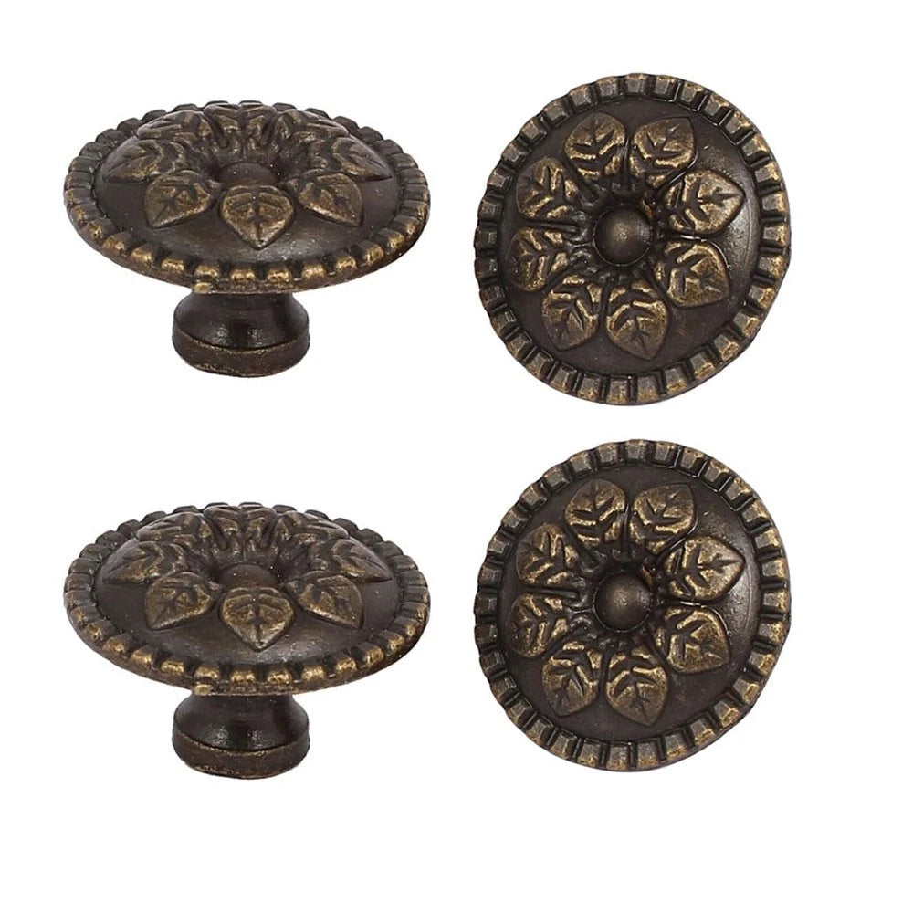 2Pcs Antique Bronze Drawer Knob for Cabinet Door Hardware