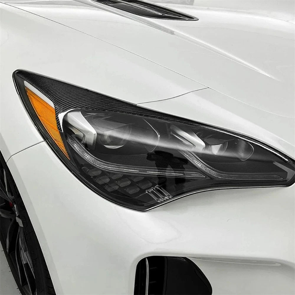 2X Headlight Eyebrow Cover Trim for Kia Stinger (2018–2023)