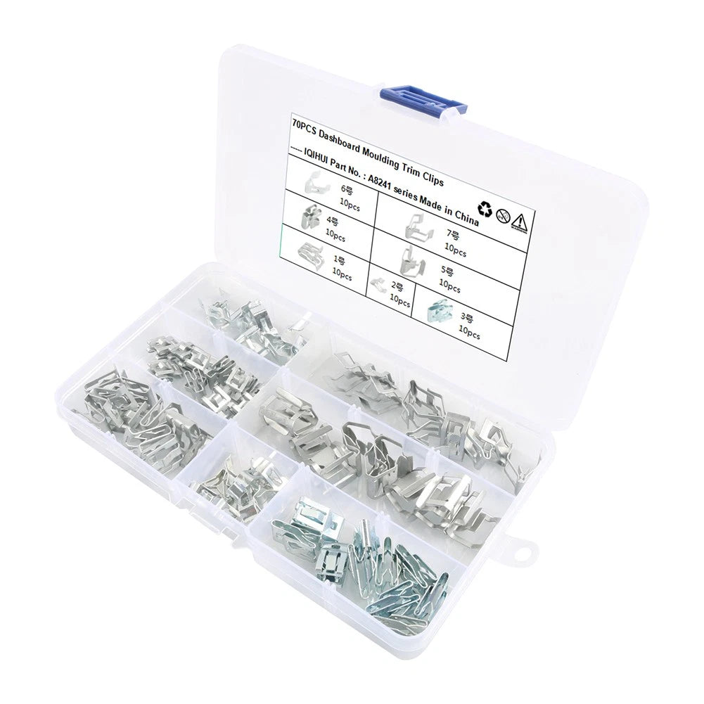Set of 70 Instrument Panel Dashboard Retainer Fasteners Clips Moulding Trim
