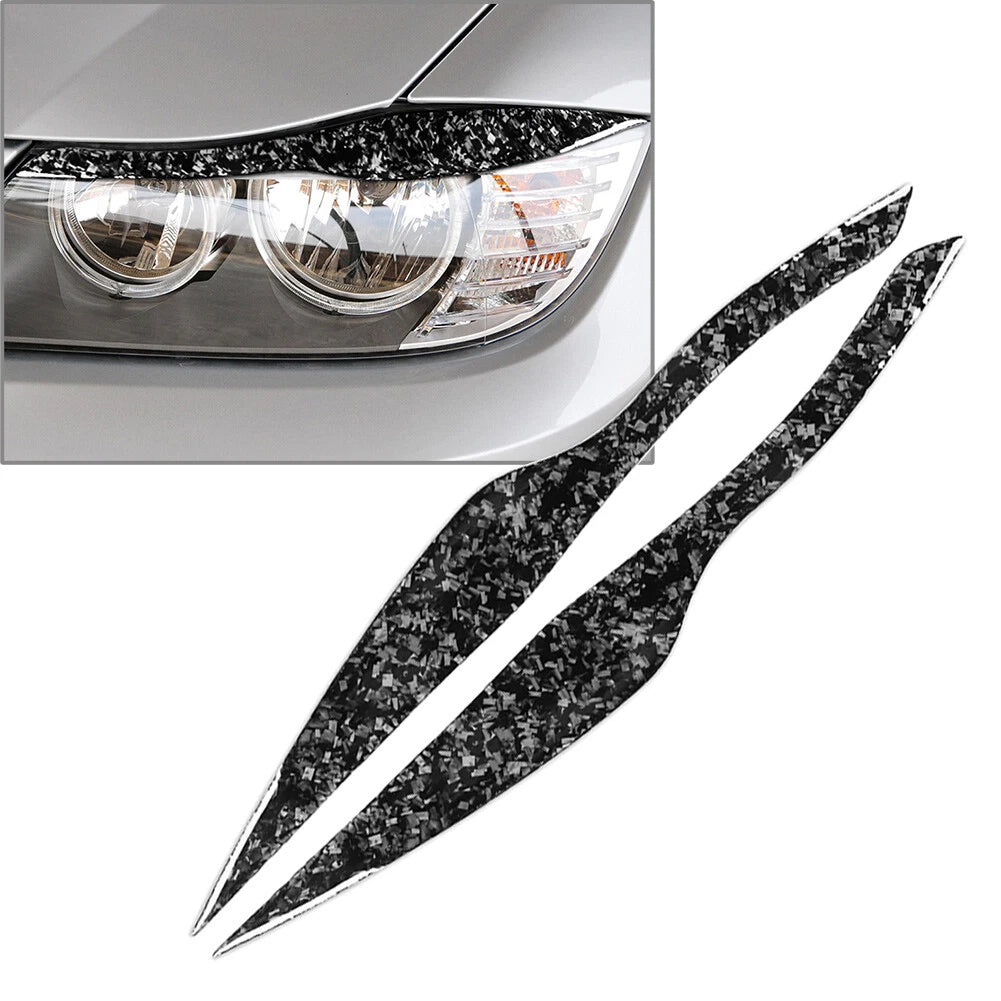 Carbon Fiber Headlight Eyebrow Eyelid Cover for BMW 3 Series E90 E91 (2005–2012)