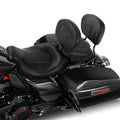Low-Profile Seat with Backrest for Harley Touring (2009–2023)