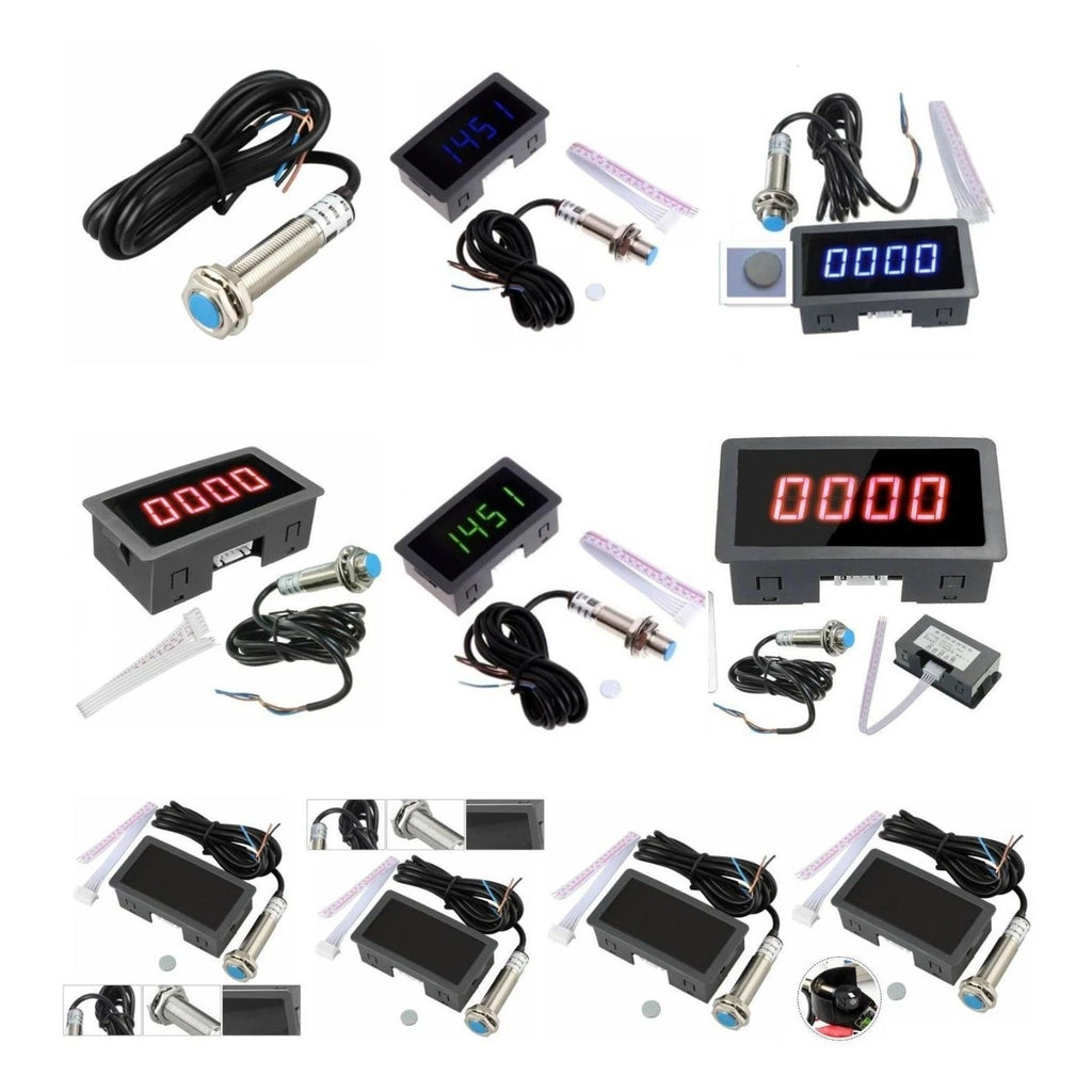 LED RPM Speed Meter + Sensor for Motor Monitoring (Compact, Efficient)