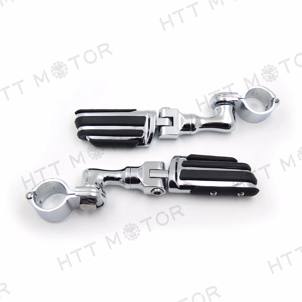 Adjustable Foot Pegs 1.5" for Triumph Rocket/Suzuki (Chrome)