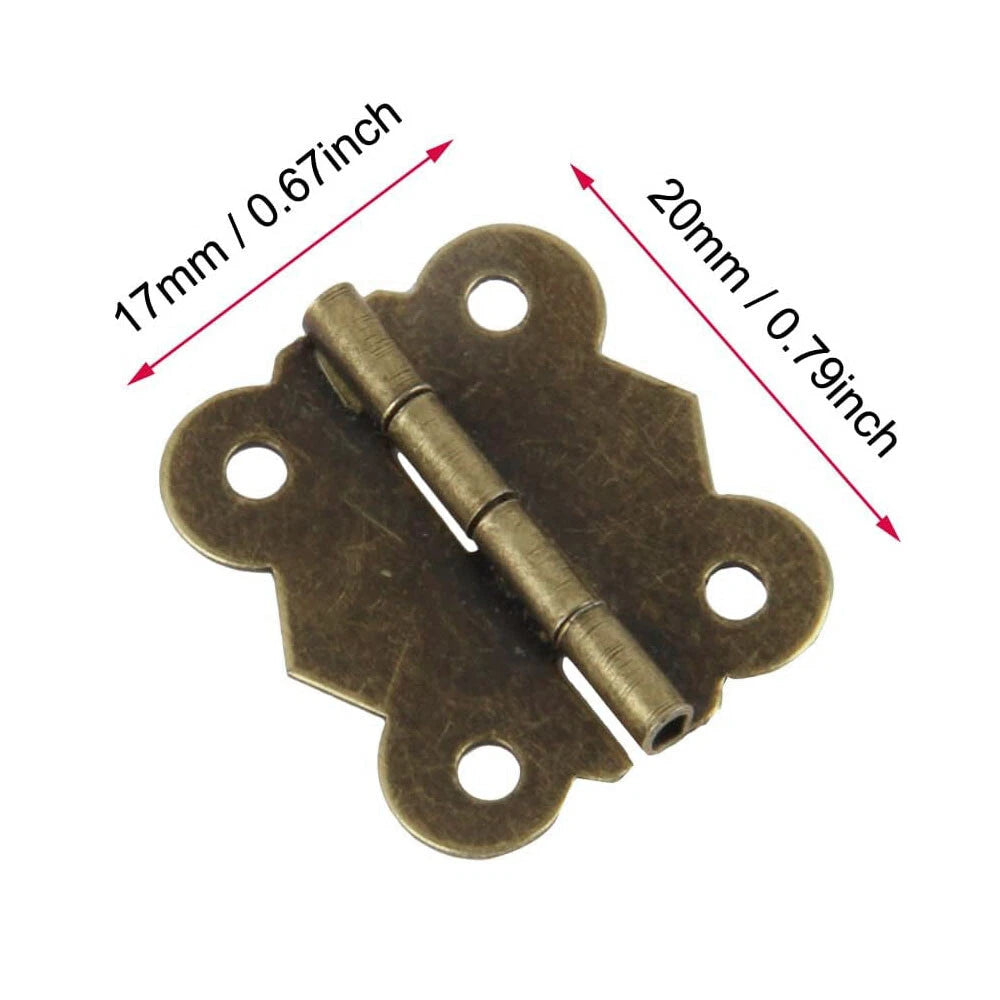 20Pcs Antique Bronze Mini Hinges for Jewelry Box (2017mm)