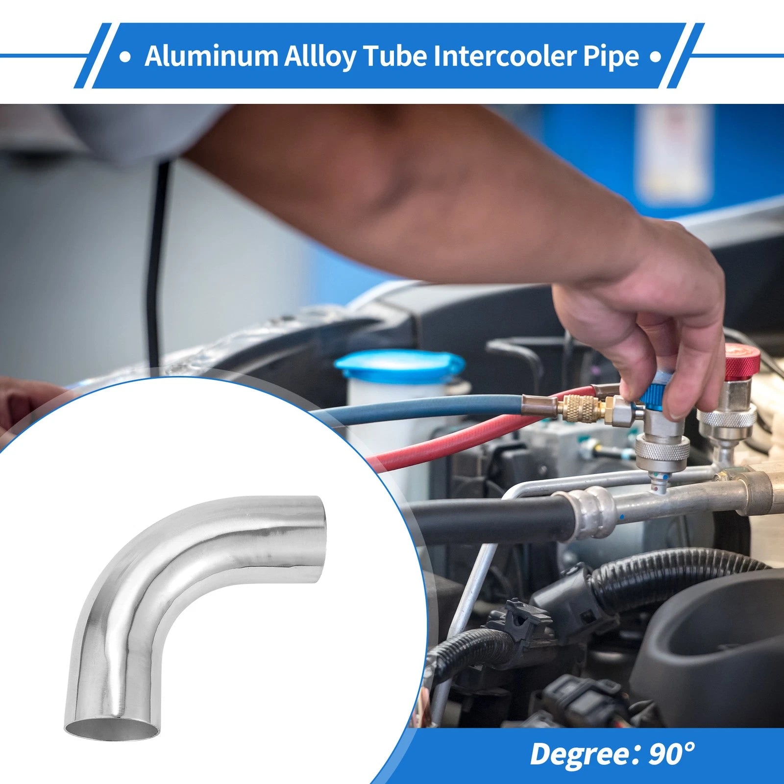 90 Degree Bend Intercooler Pipe 64mm/2.5" OD for Universal Applications