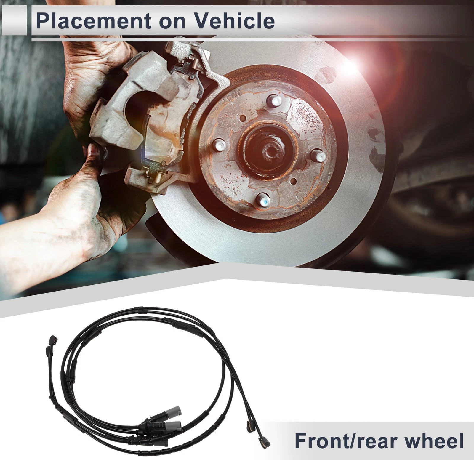 Front Rear Brake Pad Wear Sensor Replacement for BMW 330i GT xDrive (2014–2019)