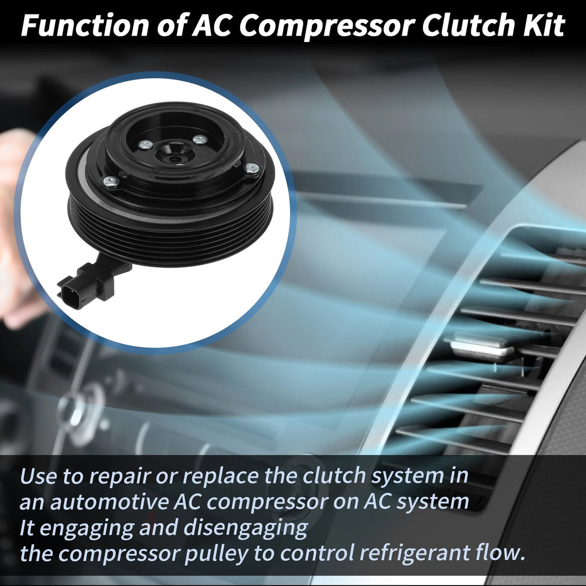 A C Compressor Clutch Kit for Chrysler 300 Dodge Challenger Durango Jeep (2005–2020)