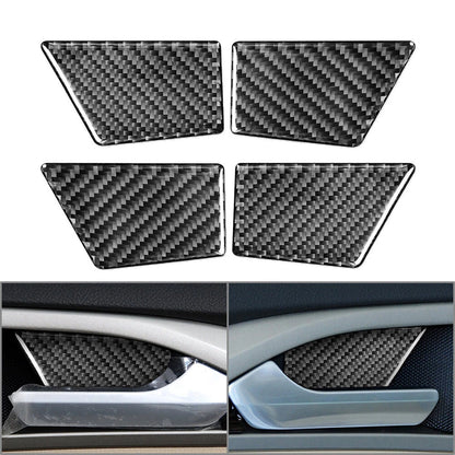 4X Door Handle Bowl Panel Cover Trim for Ford Mondeo (2013–2019) Carbon Fiber Black