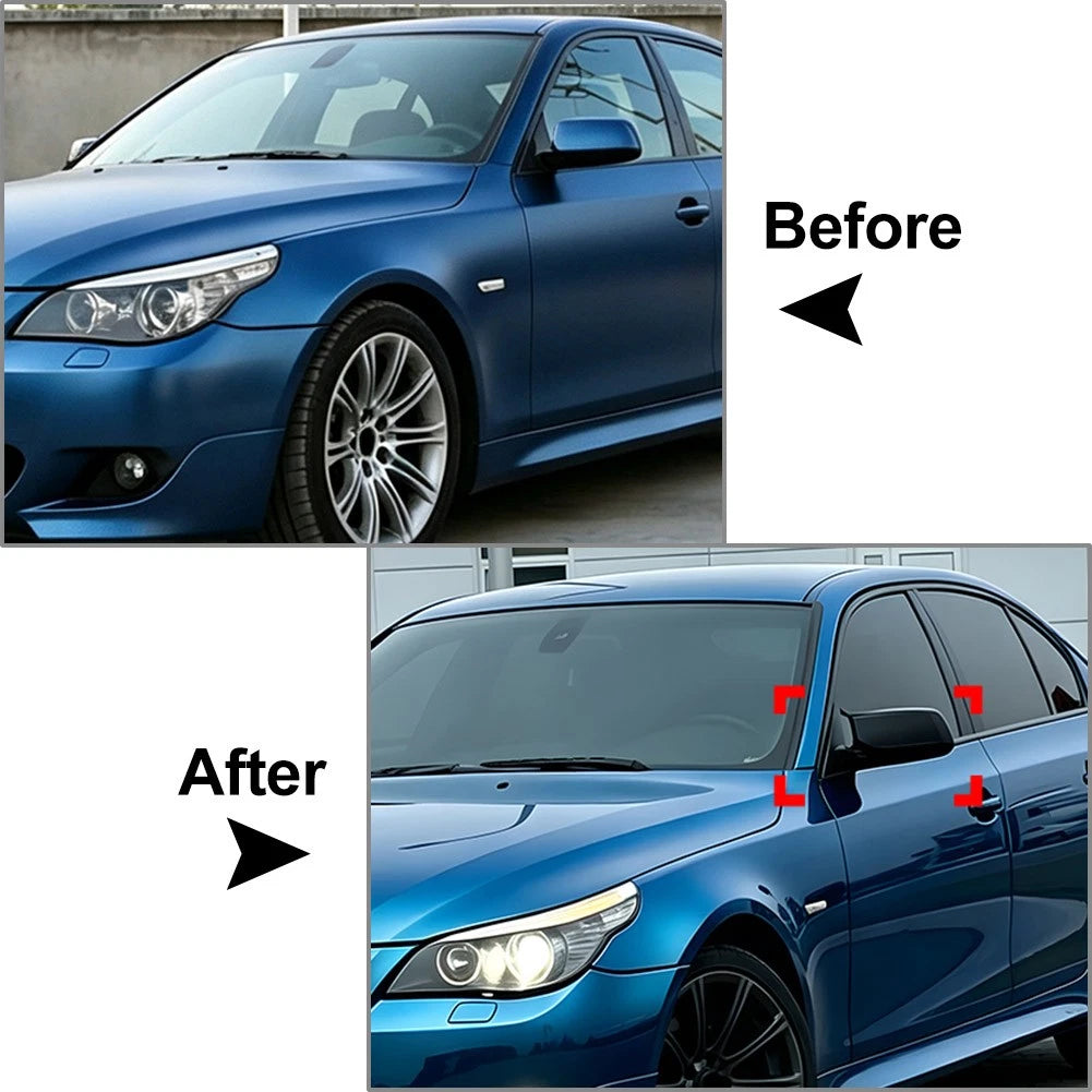 2X M Style Side Rearview Mirror Cover Caps for BMW 5 6 Series (2003–2010)