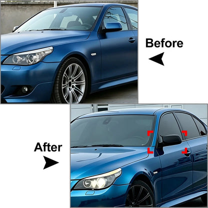 2X M Style Side Rearview Mirror Cover Caps for BMW 5 6 Series (2003–2010)