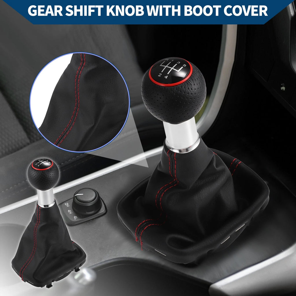 Gear Shift Knob with Cover Replacement for Audi A3 (2000–2003) Black
