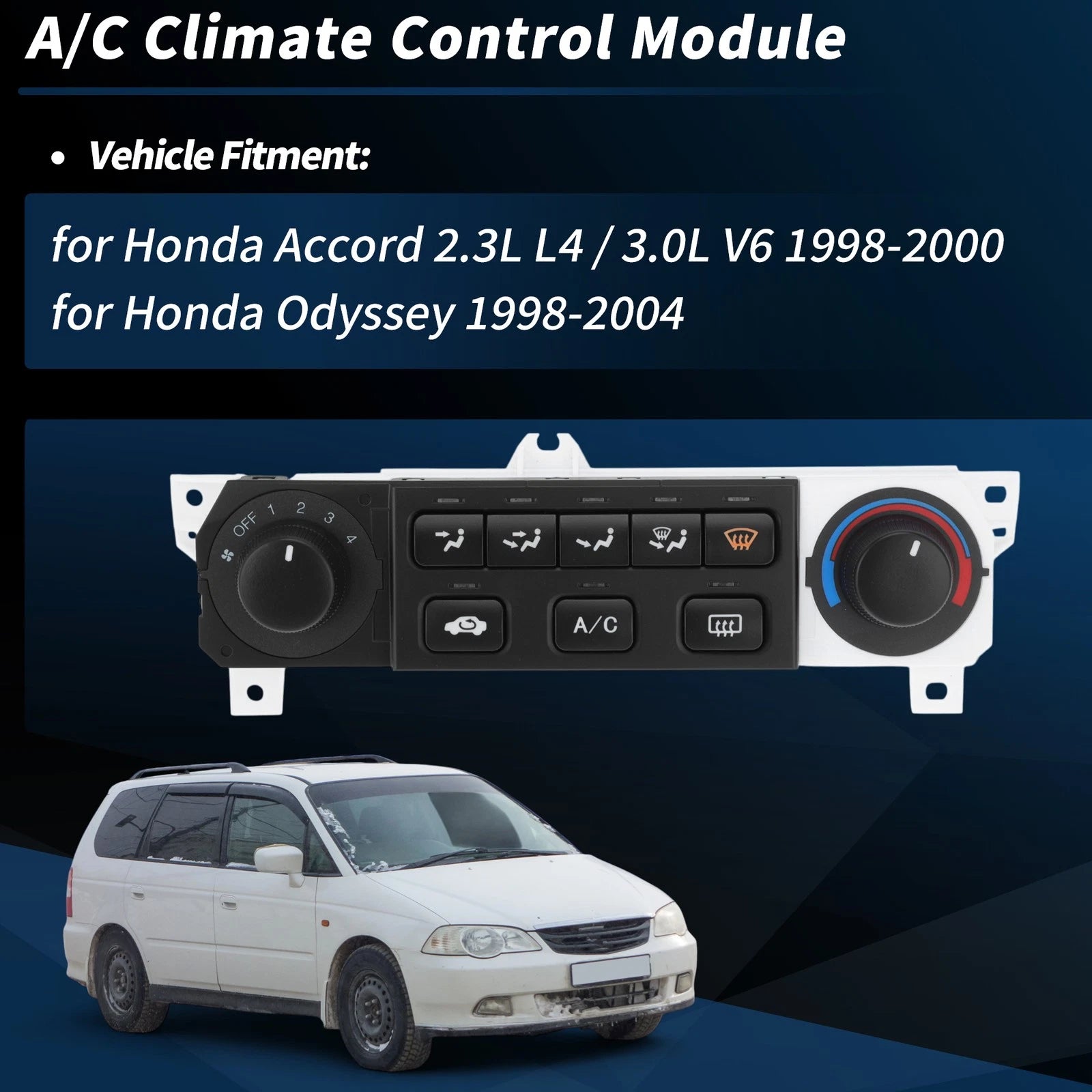 A/C Heater Climate Control Module for Honda Odyssey (1998–2004) No. 599-268