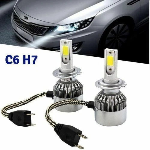 2X H7 7600LM 36W LED Headlight Conversion Kit for Cars (Hi/Lo Beam)