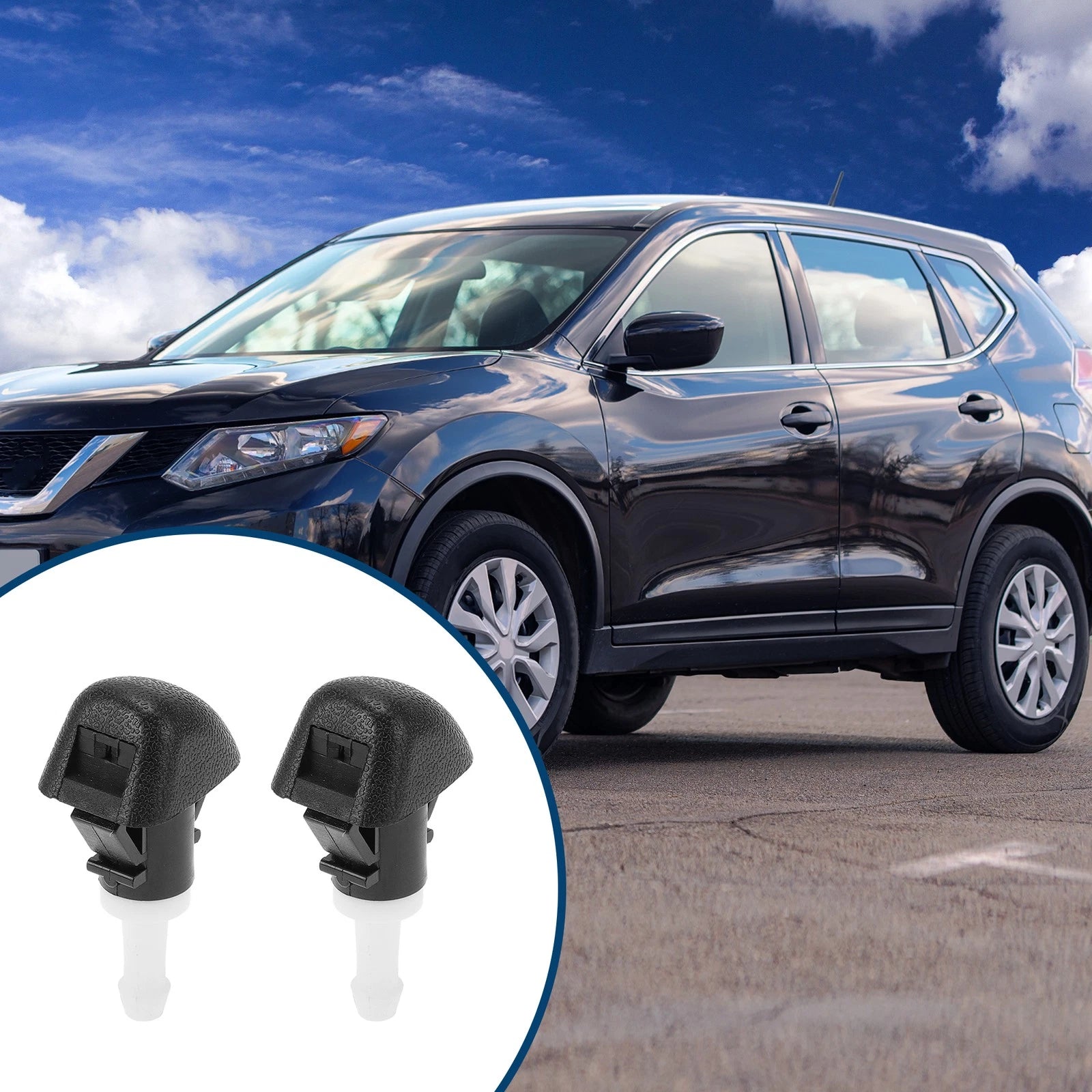2 Pcs Front Windshield Washer Nozzles Replacement for Subaru Outback Legacy (2010–2017)