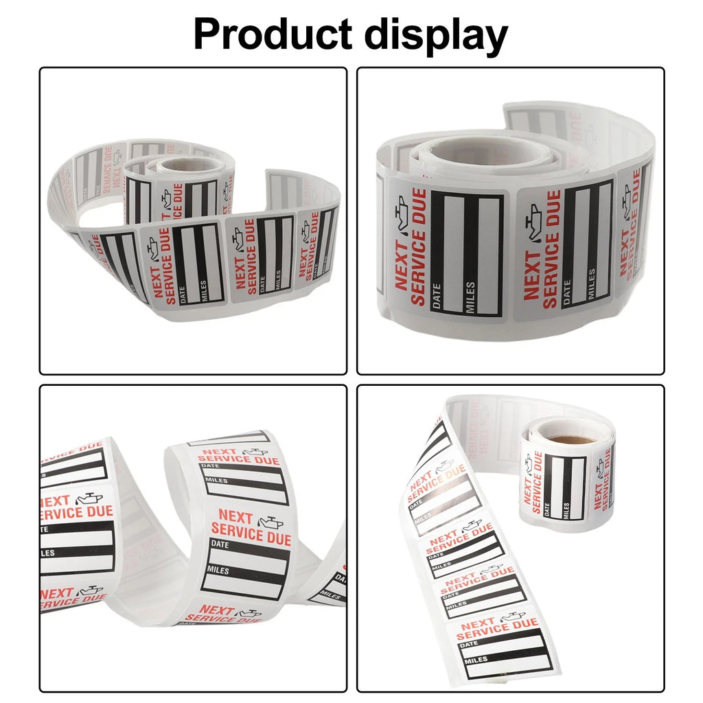 100pcs Oil Change Service Reminder Stickers for Universal Use