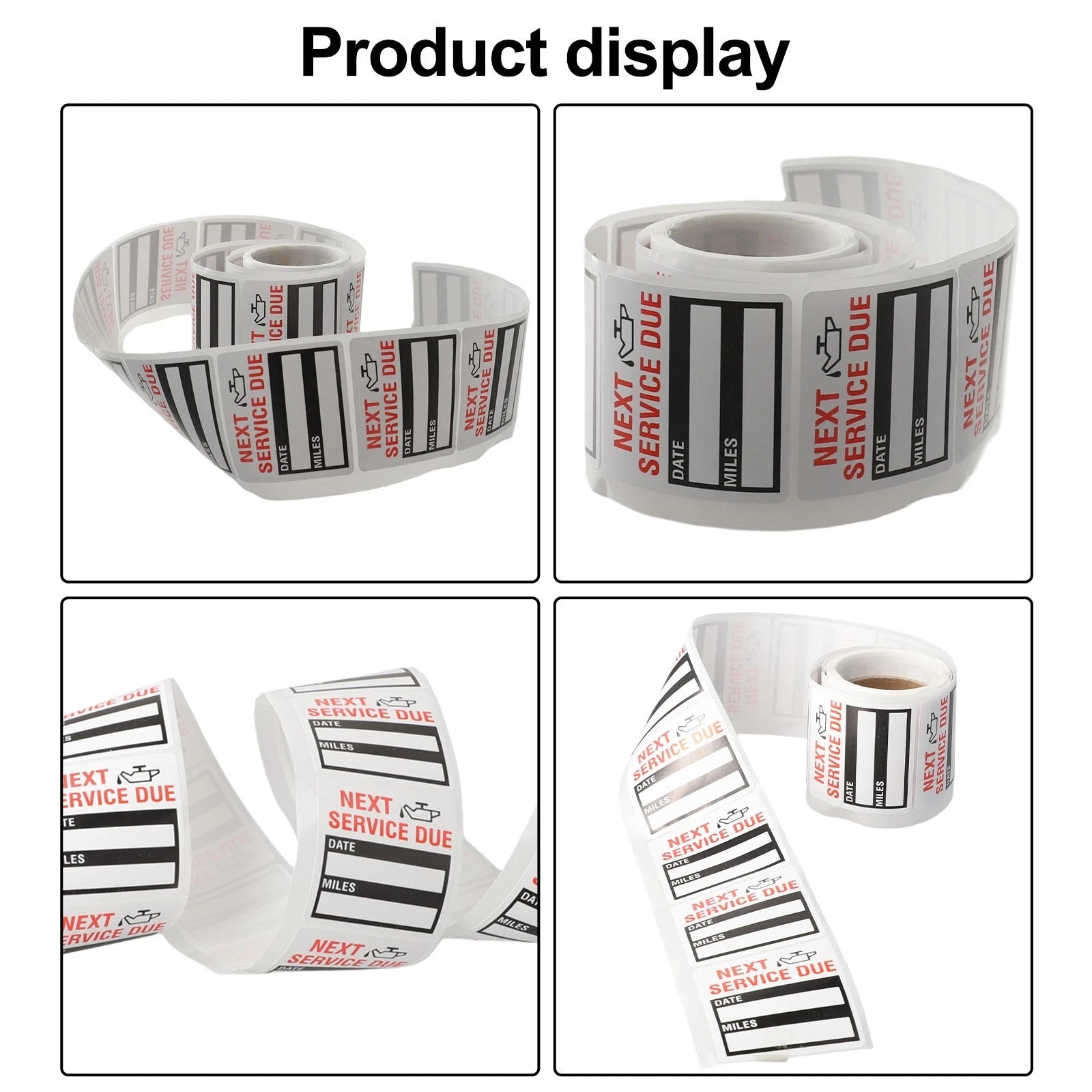 100pcs Oil Change Service Reminder Stickers for Universal Use