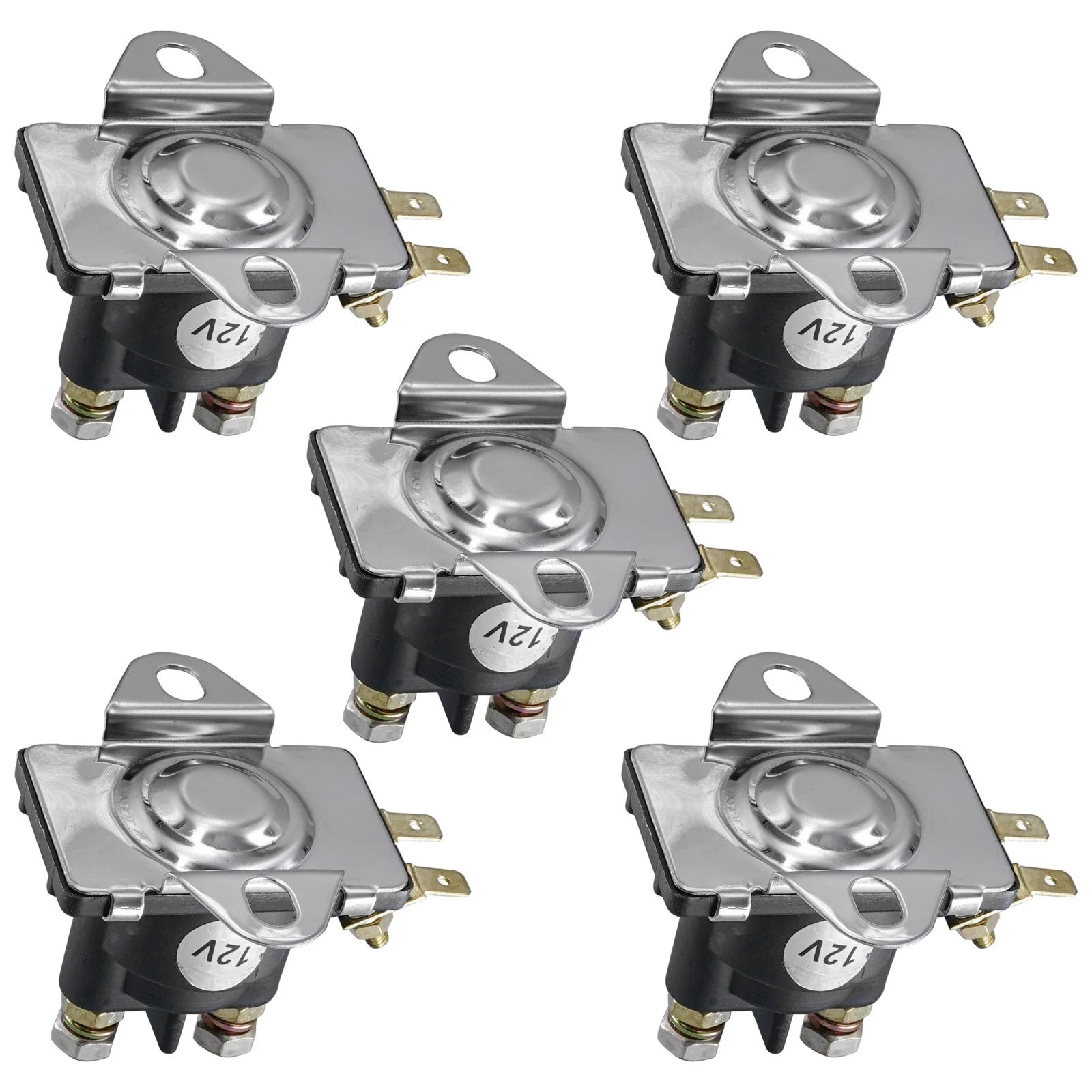 Set of 5 Starter Solenoid Relays for Mercury Marine (89-818864T, 89-96158, 89-96158T)