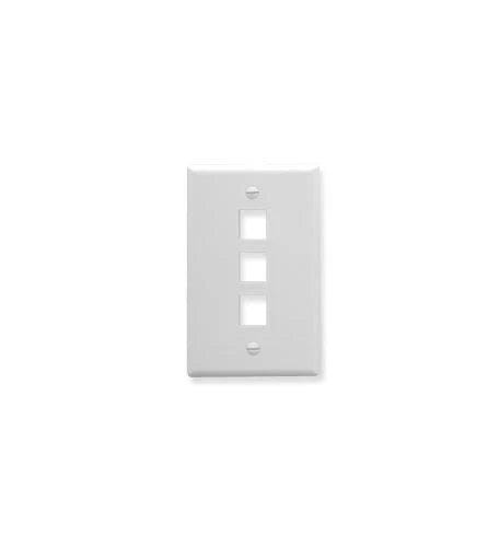 Icc IC107LF3WH Faceplate for Oversized 3-Port