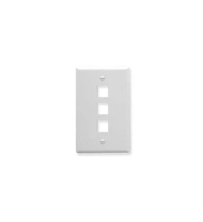 Icc IC107LF3WH Faceplate for Oversized 3-Port