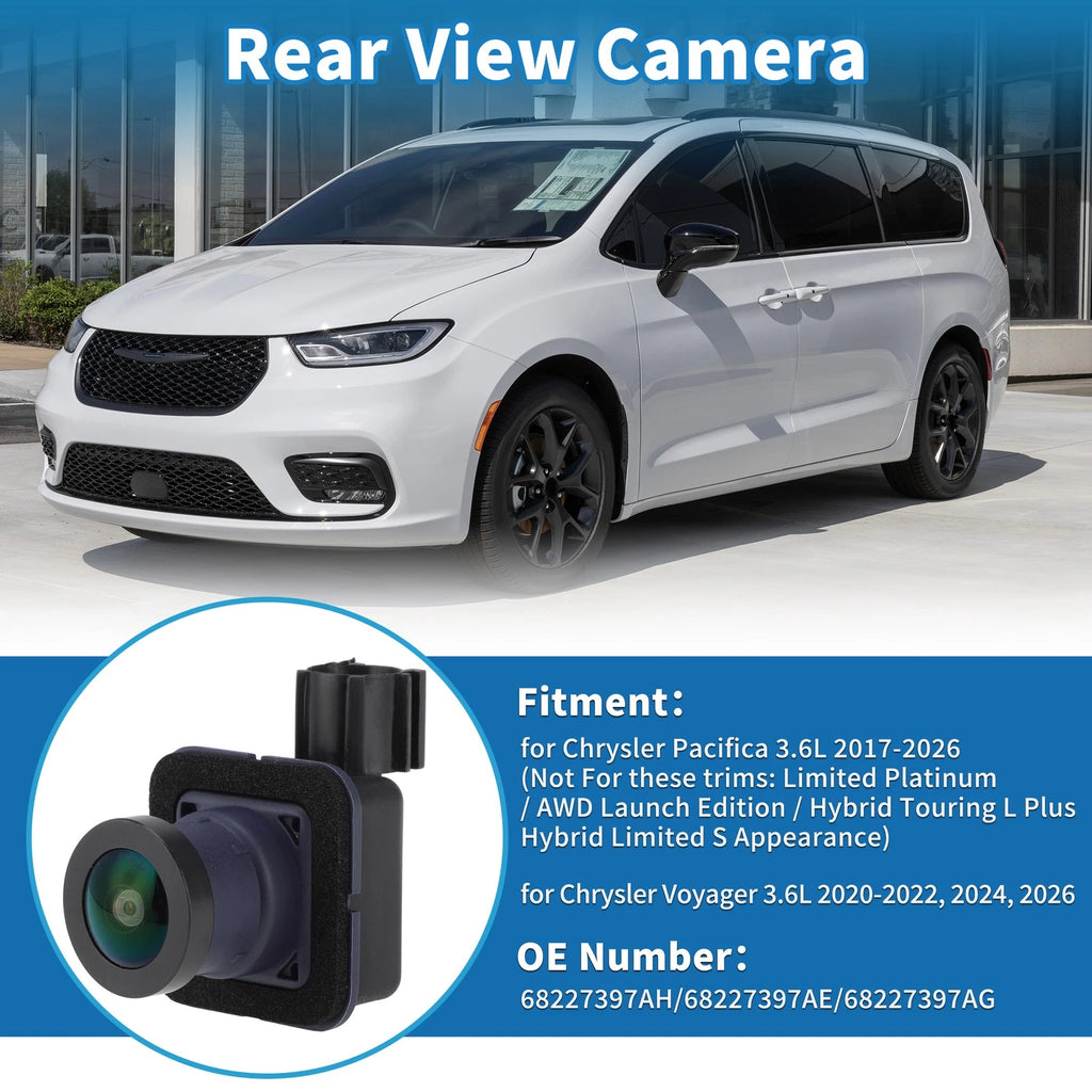 Rear View Camera for Chrysler Pacifica Voyager (2020–2026)