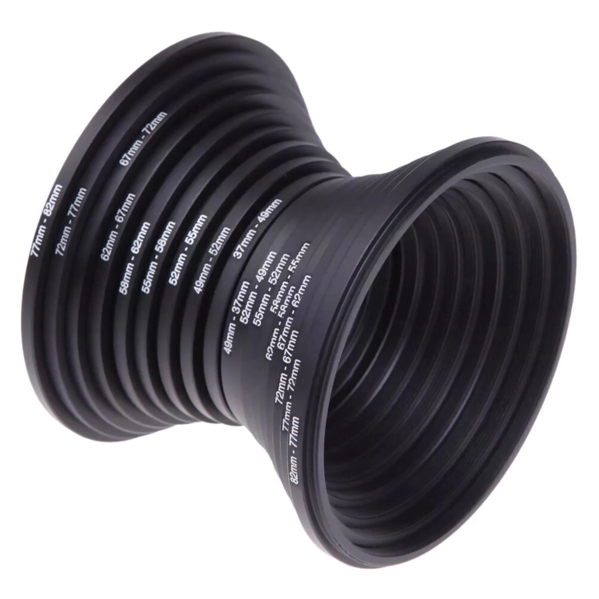 18pcs Camera Lens Filter Adapter Ring Universal 37-82mm