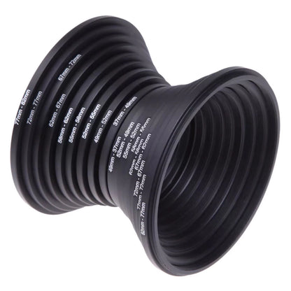 18pcs Camera Lens Filter Adapter Ring Universal 37-82mm