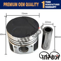 3pcs D905 Piston Ring Pin Set STD for Kubota Engine Tractor Excavator (72mm)