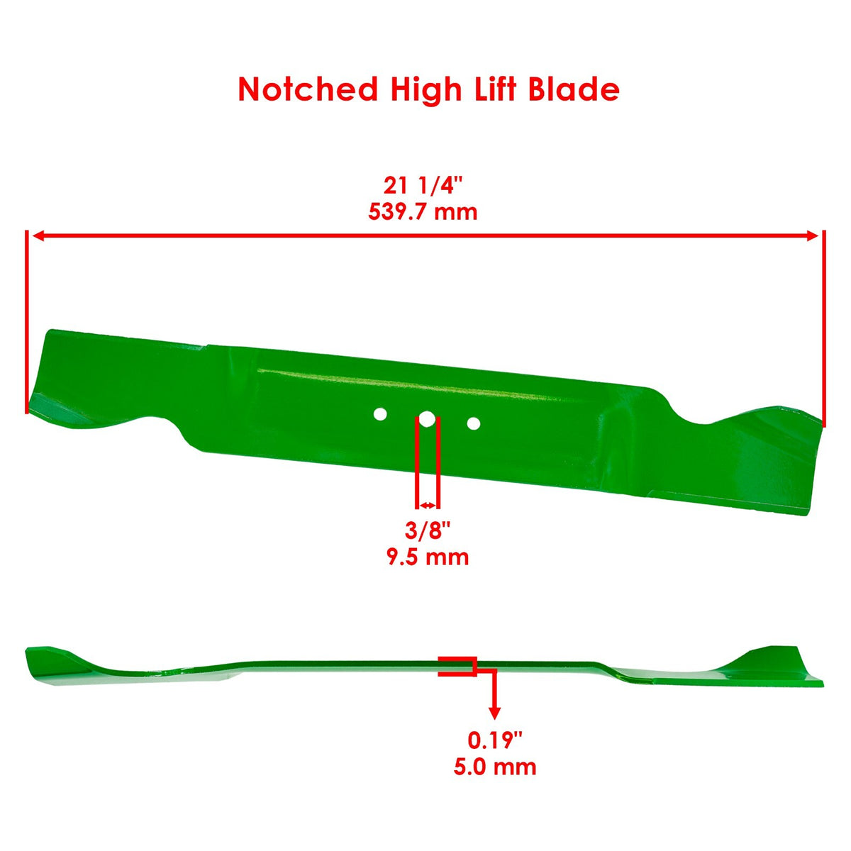 Caltric 42 Inch Deck High Lift Blades for MTD (2005–2018)