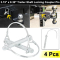 Trailer Coupler Pin 3.15 x 0.39 Inch D Shape Locking for Universal (—)