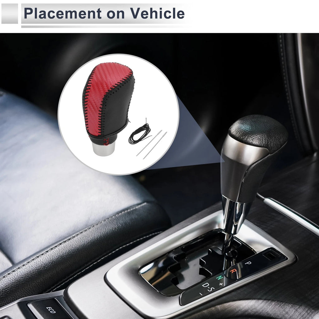 Gear Shift Knob Cover Replacement for Toyota Camry (2019–2022) Red Black