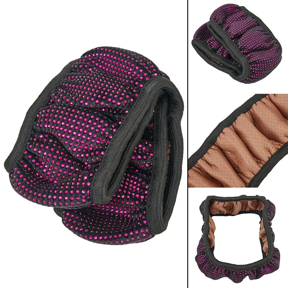 Steering Wheel Cover for Universal Fit (37-38cm) - Bling Decorative Accessory