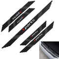 5 Pcs Black Rubber Car Door Scuff Sill Cover Panel Step Protector Non-slip Pad