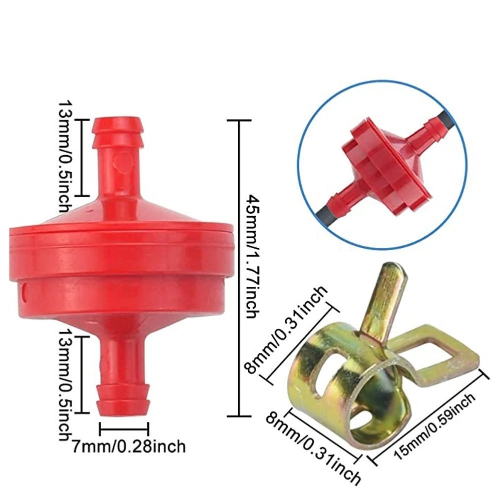 Inline Fuel Filter Clip 1/4" for Universal Applications (PP & Metal)