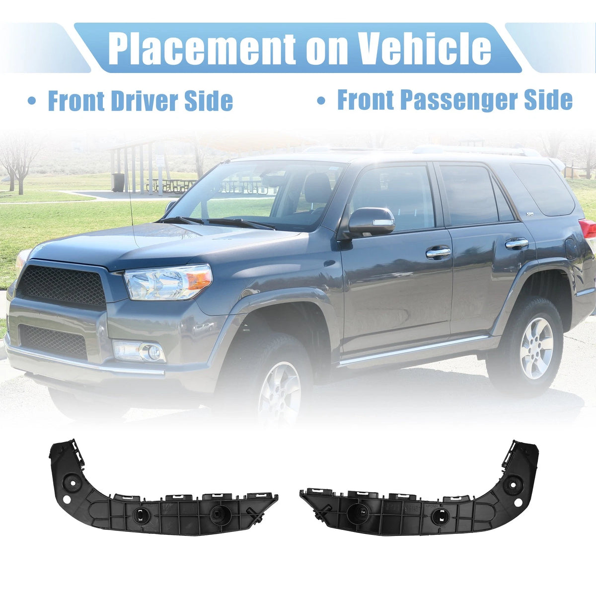1 Pair Front Bumper Mounting Support Bracket 5211535153 for Toyota 4Runner (2010–2023)