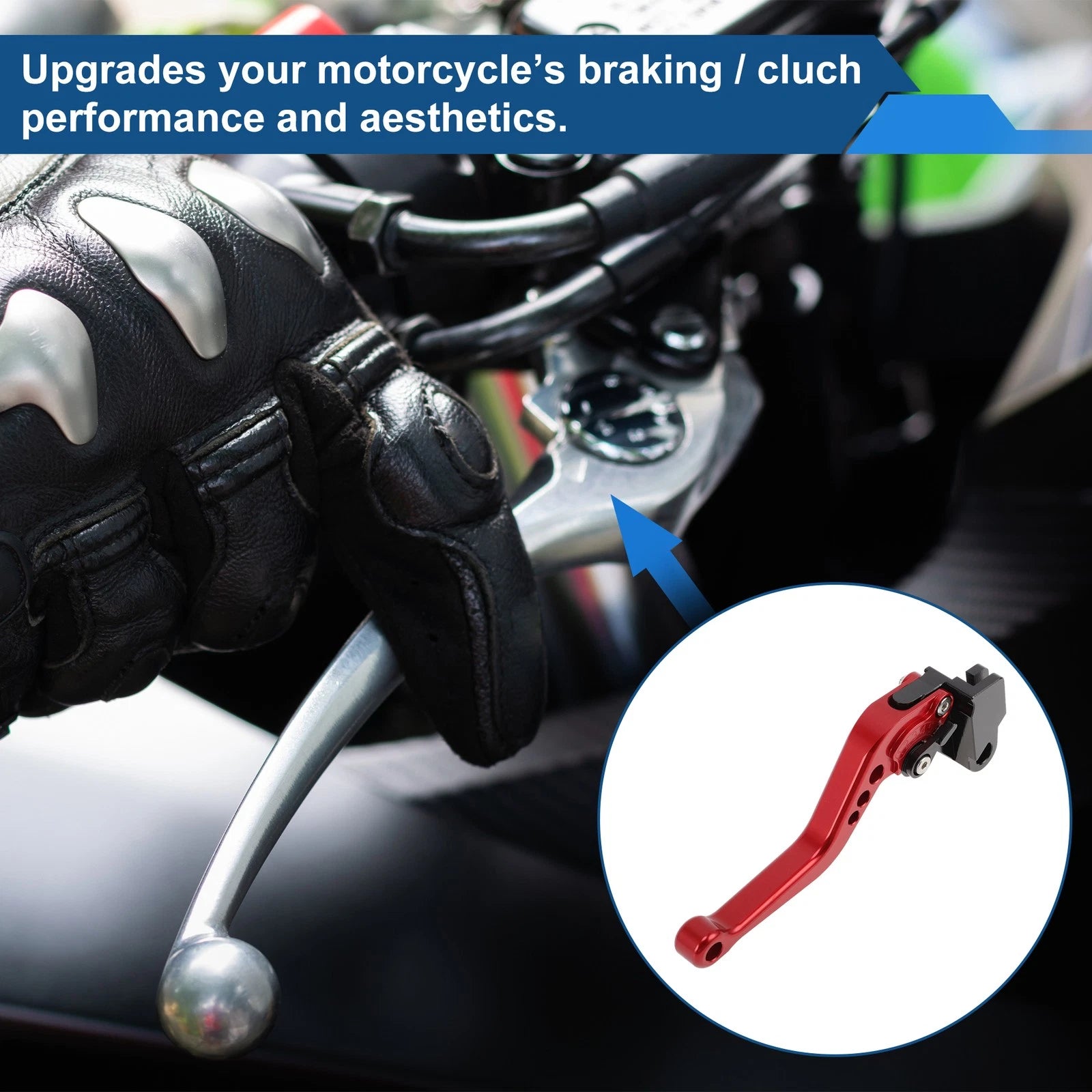 Adjustable Short Brake Clutch Levers 1 Pair for Kawasaki Z650 (2017–2023) Solid Red