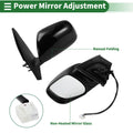 Left Side Door Mirror for Toyota RAV4 (2009–2012) Manual Folding Gloss Black