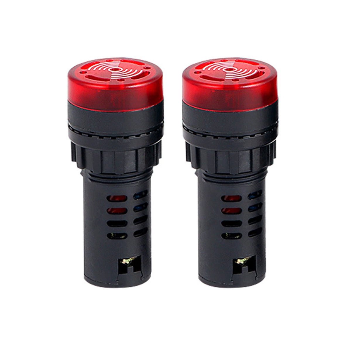 2X Red LED Buzzer Alarm Signal Indicator for Universal Applications (12V)